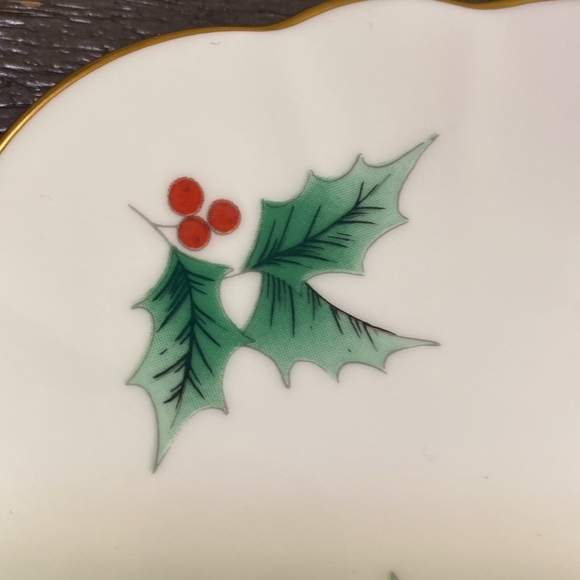 Mikasa ribbon holly canape plate - Picture 4 of 8